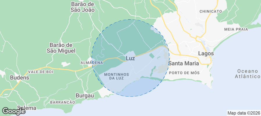 Praia da Luz Airbnb map
